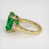 8.62 Ct. Emerald Ring, 18K Yellow Gold 4