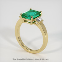 3.10 Ct. Emerald Ring, 18K Yellow Gold 2