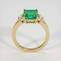 3.10 Ct. Emerald Ring, 18K Yellow Gold 3