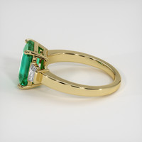 3.10 Ct. Emerald Ring, 18K Yellow Gold 4