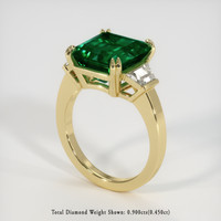 6.64 Ct. Emerald Ring, 18K Yellow Gold 2