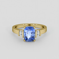2.24 Ct. Blue Sapphire Ring, 18K Yellow Gold 1