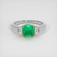 1.45 Ct. Emerald Ring, 18K Yellow & White 1