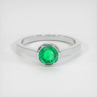 0.74 Ct. Emerald Ring, Platinum 950 1