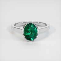 1.61 Ct. Emerald Ring, Platinum 950 1