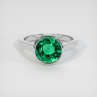 2.60 Ct. Emerald Ring, Platinum 950 1