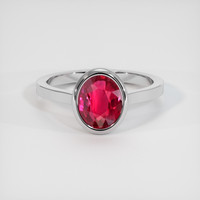 2.03 Ct. Ruby Ring, Platinum 950 1