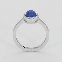 3.28 Ct. Blue Sapphire Ring, Platinum 950 3
