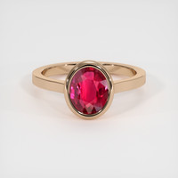 2.03 Ct. Ruby Ring, 14K Rose Gold 1