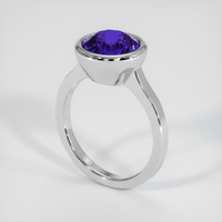 3.51 Ct. Violetish Blue Tanzanite Ring, 10K White Gold 2
