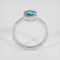 1.42 Ct. Greenish Blue Sapphire Ring, 14K White Gold 3