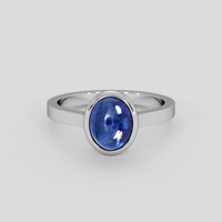 3.28 Ct. Blue Sapphire Ring, 14K White Gold 1