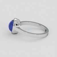 3.28 Ct. Blue Sapphire Ring, 14K White Gold 4
