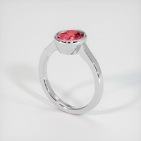 2.04 Ct. Padparadscha Sapphire Ring, 14K White Gold 2