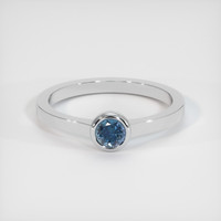 0.46 Ct. Sapphire Ring, 14K White Gold 1
