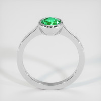 0.74 Ct. Emerald Ring, 18K White Gold 3