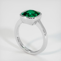 2.62 Ct. Emerald Ring, 18K White Gold 2