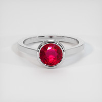 1.55 Ct. Ruby Ring, 18K White Gold 1