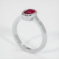 0.97 Ct. Ruby Ring, 18K White Gold 2