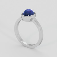 3.28 Ct. Blue Sapphire Ring, 18K White Gold 2