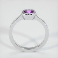 0.64 Ct. Pinkish Purple Sapphire Ring, 18K White Gold 3