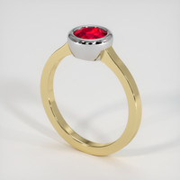 1.07 Ct. Ruby Ring, 14K White & Yellow 2