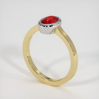 1.02 Ct. Ruby Ring, 14K White & Yellow 2