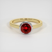 1.56 Ct. Ruby Ring, 14K White & Yellow 1