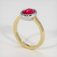 2.03 Ct. Ruby Ring, 14K White & Yellow 2