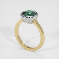 4.10 Ct. Sapphire Ring, 14K White & Yellow 2