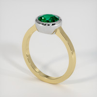 1.23 Ct. Emerald Ring, 18K White & Yellow 2