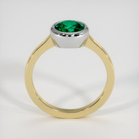 1.23 Ct. Emerald Ring, 18K White & Yellow 3