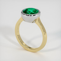 2.60 Ct. Emerald Ring, 18K White & Yellow 2