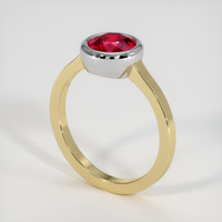 1.55 Ct. Ruby Ring, 18K White & Yellow 2