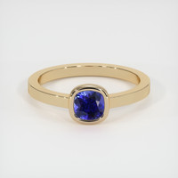 0.68 Ct. Blue Sapphire Ring, 10K Yellow Gold 1