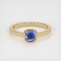 0.67 Ct. Blue Sapphire Ring, 10K Yellow Gold 1