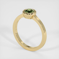 0.63 Ct. Green Sapphire Ring, 10K Yellow Gold 2