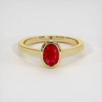 1.02 Ct. Ruby Ring, 14K Yellow Gold 1