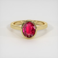 2.03 Ct. Ruby Ring, 14K Yellow Gold 1