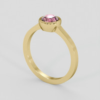 1.09 Ct. Pink Sapphire Ring, 14K Yellow Gold 2