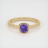 0.66 Ct. Sapphire Ring, 14K Yellow Gold 1