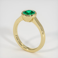 1.18 Ct. Emerald Ring, 18K Yellow Gold 2