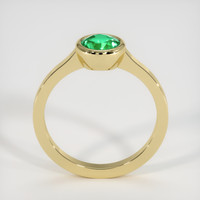0.74 Ct. Emerald Ring, 18K Yellow Gold 3