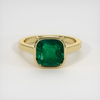 2.58 Ct. Emerald Ring, 18K Yellow Gold 1