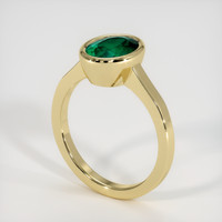 1.61 Ct. Emerald Ring, 18K Yellow Gold 2