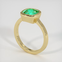 1.26 Ct. Emerald Ring, 18K Yellow Gold 2