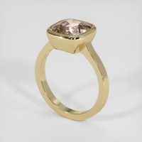 3.43 Ct. Padparadscha Sapphire Ring, 18K Yellow Gold 2