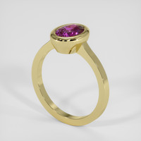 1.50 Ct. Pinkish Purple Sapphire Ring, 18K Yellow Gold 2