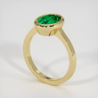 2.08 Ct. Emerald Ring, 18K Yellow Gold 2