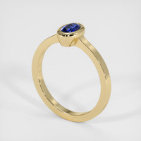 0.70 Ct. Blue Sapphire Ring, 18K Yellow Gold 2